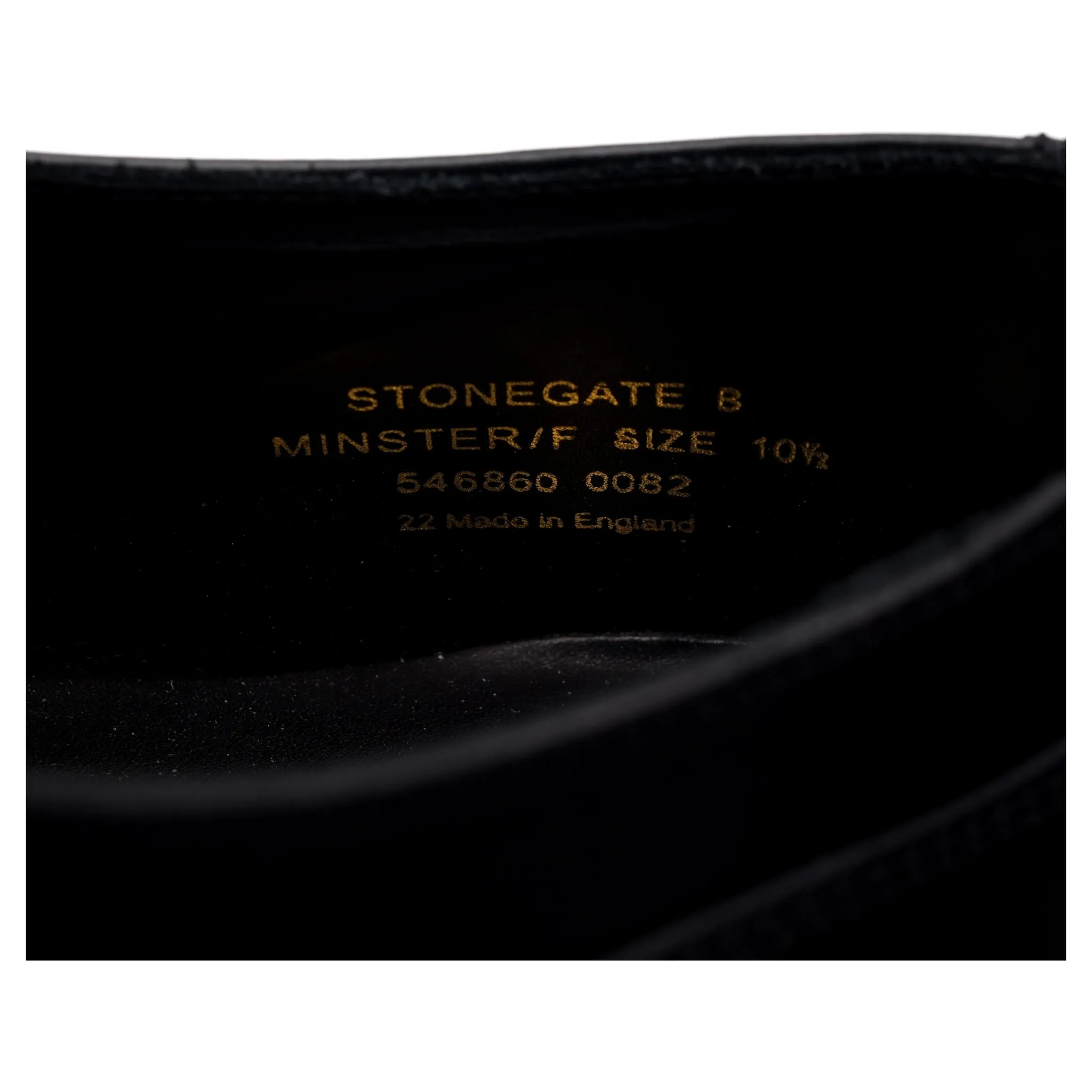 1880 Classic 'Stonegate' Black Leather Oxford UK 10.5 F