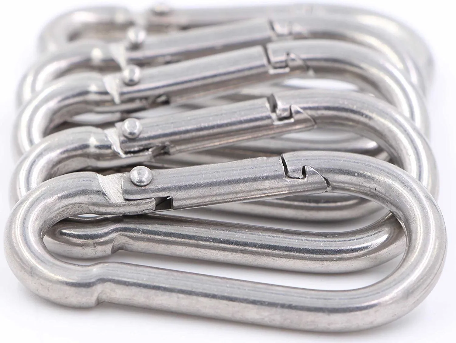 304 Stainless Steel Carabiner Clip - LeBeila Spring Snap Hook Keychain Non-Rust Key Ring Clips Quick Link Buckle For Camping, Traveling, Hiking, Fishing & Dog Leash