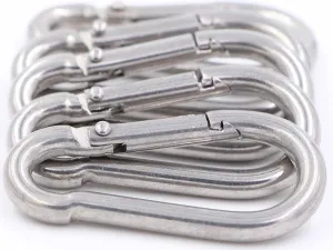 304 Stainless Steel Carabiner Clip - LeBeila Spring Snap Hook Keychain Non-Rust Key Ring Clips Quick Link Buckle For Camping, Traveling, Hiking, Fishing & Dog Leash