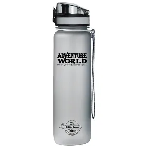 Adventure World 1L Water Bottle BPA-Free Tritan (Grey)