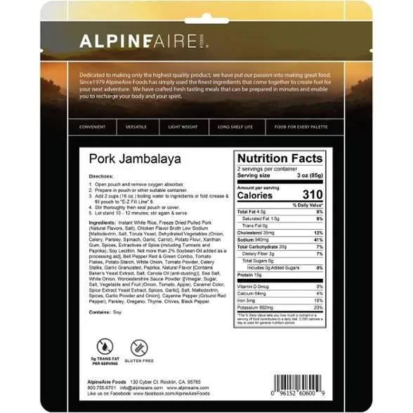 Alpine Aire Pork Jumbalaya