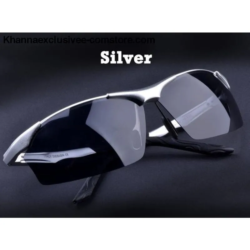 Aluminum magnesium alloy men's polarized sunglasses Fashionable driving Leisure Goggles
