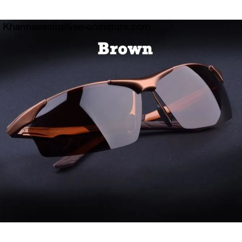 Aluminum magnesium alloy men's polarized sunglasses Fashionable driving Leisure Goggles