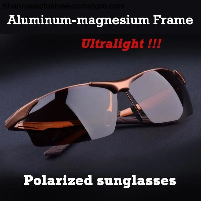 Aluminum magnesium alloy men's polarized sunglasses Fashionable driving Leisure Goggles