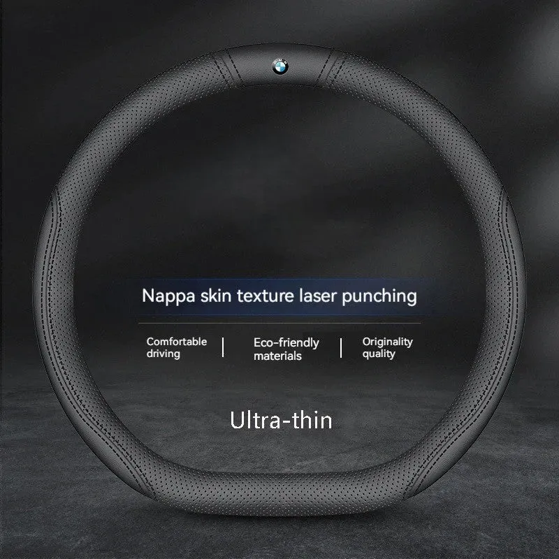Anti-Slip Carbon Fiber Leather Steering Wheel Cover for Car