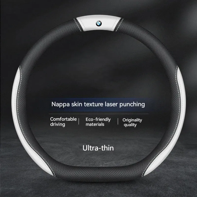 Anti-Slip Carbon Fiber Leather Steering Wheel Cover for Car