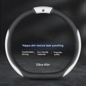 Anti-Slip Carbon Fiber Leather Steering Wheel Cover for Car