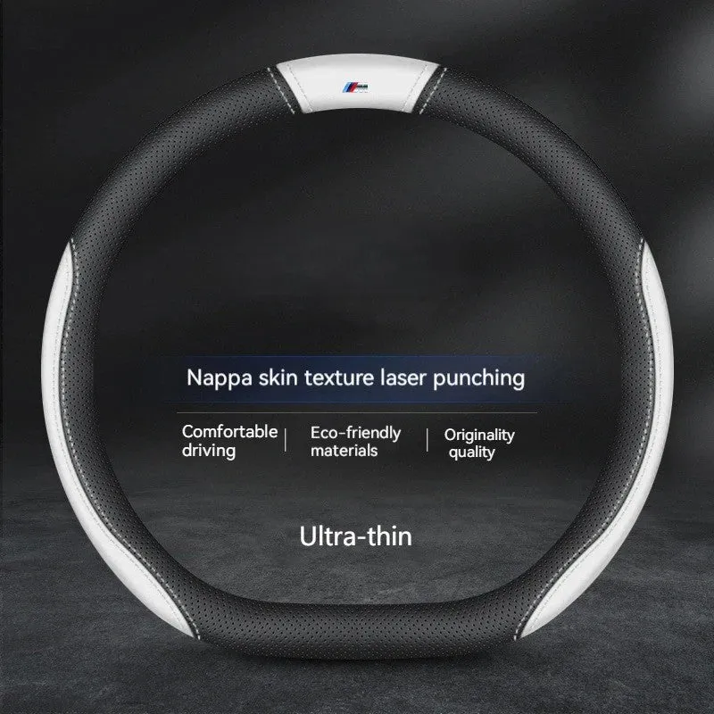 Anti-Slip Carbon Fiber Leather Steering Wheel Cover for Car