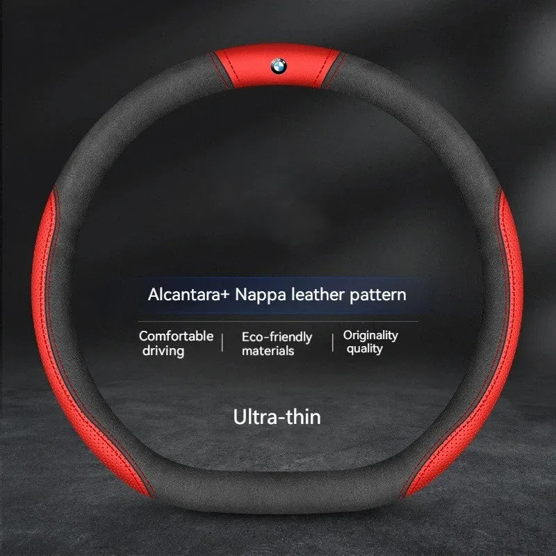 Anti-Slip Carbon Fiber Leather Steering Wheel Cover for Car