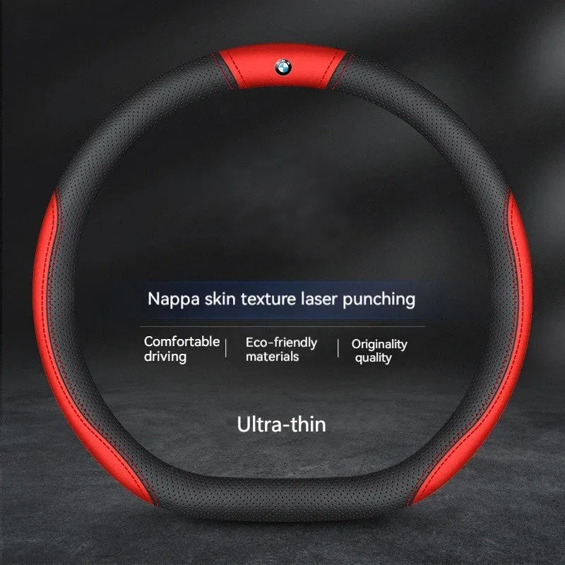 Anti-Slip Carbon Fiber Leather Steering Wheel Cover for Car