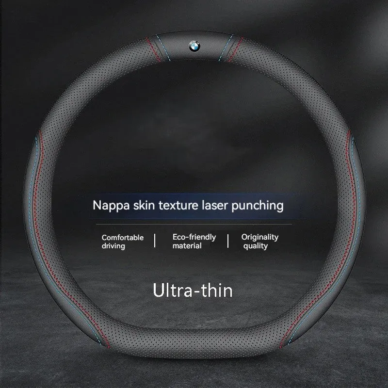 Anti-Slip Carbon Fiber Leather Steering Wheel Cover for Car