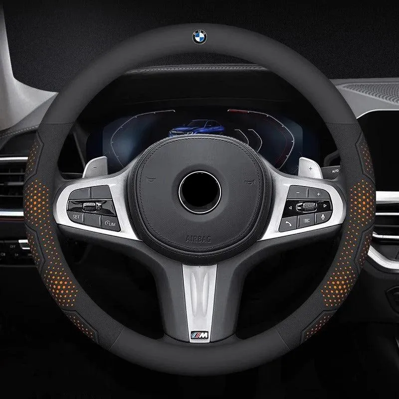 Anti-Slip Carbon Fiber Steering Wheel Cover for Car
