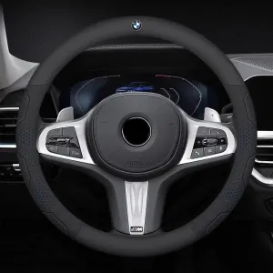 Anti-Slip Carbon Fiber Steering Wheel Cover for Car