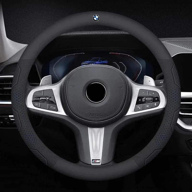 Anti-Slip Carbon Fiber Steering Wheel Cover for Car