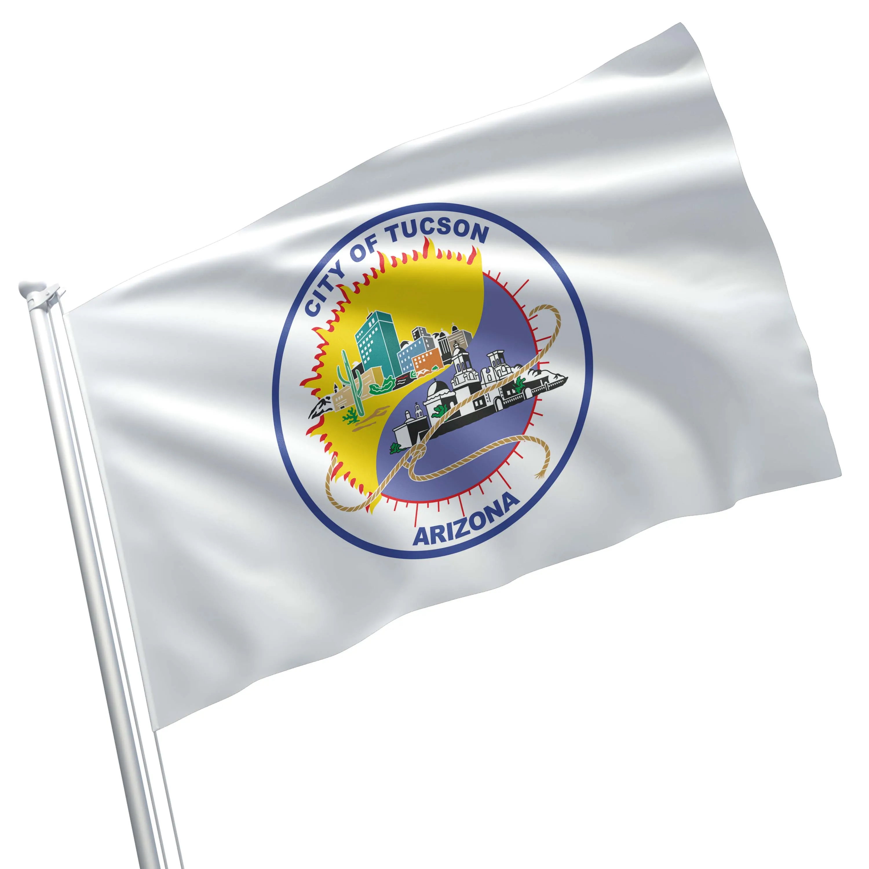 Arizona State Counties and Cities USA United States of America Flag Banner