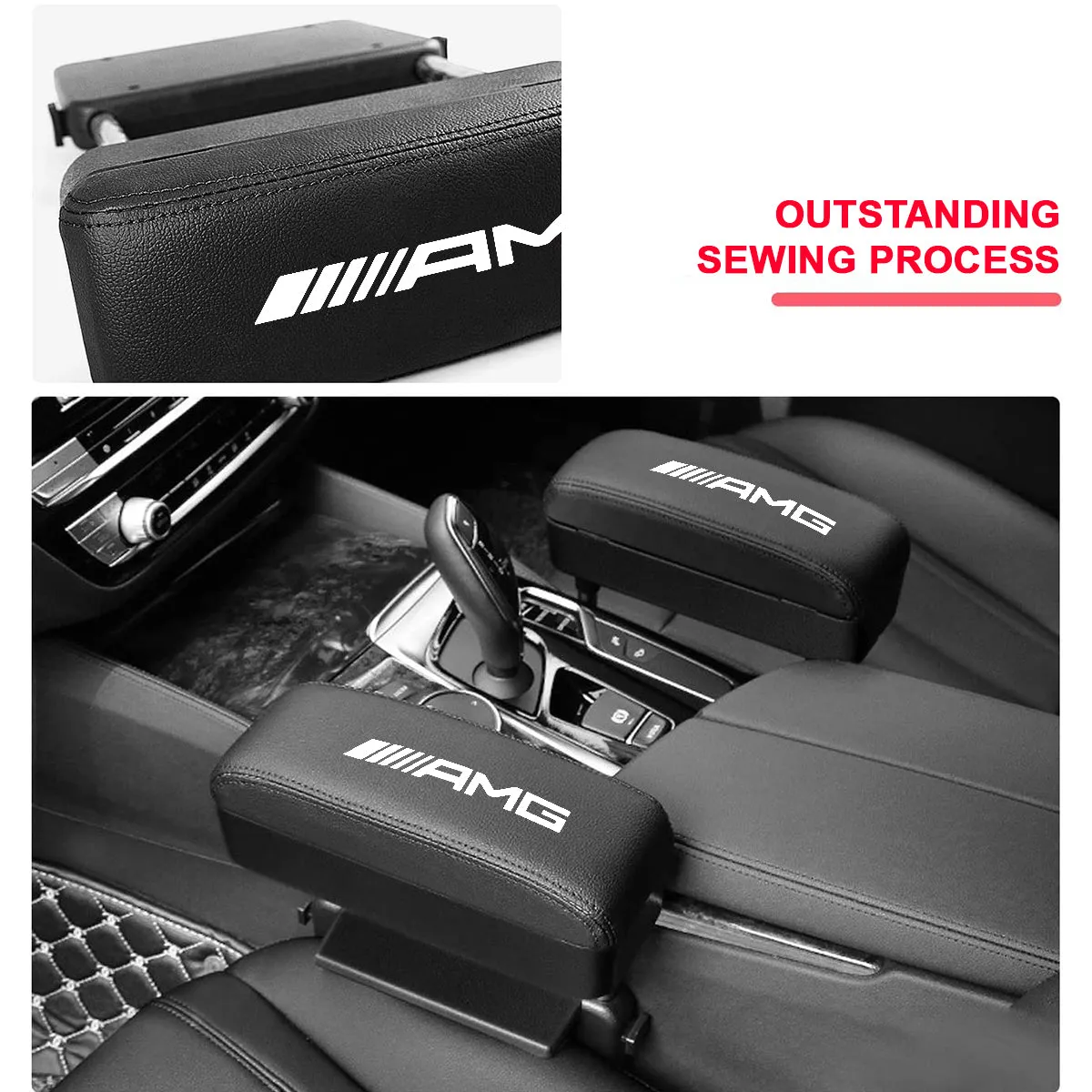 Armrest Box Protector for Center Console, Armrest Extender General Motors Elbow & Forearm Wrist Rest Support Adjustable Height Comfort Pads
