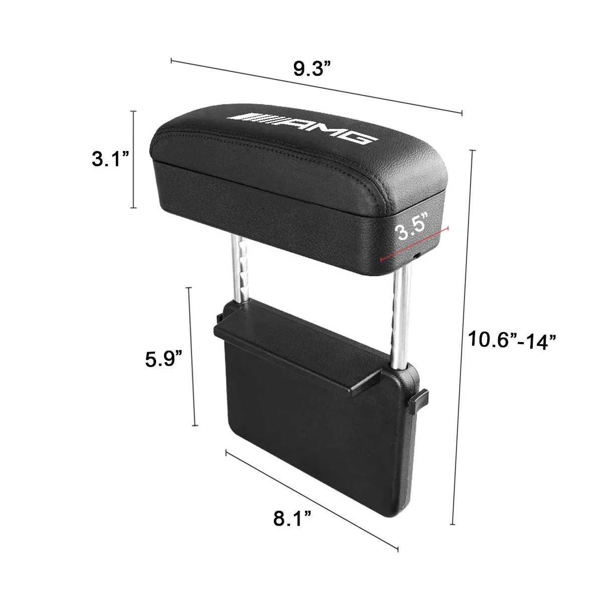 Armrest Box Protector for Center Console, Armrest Extender General Motors Elbow & Forearm Wrist Rest Support Adjustable Height Comfort Pads