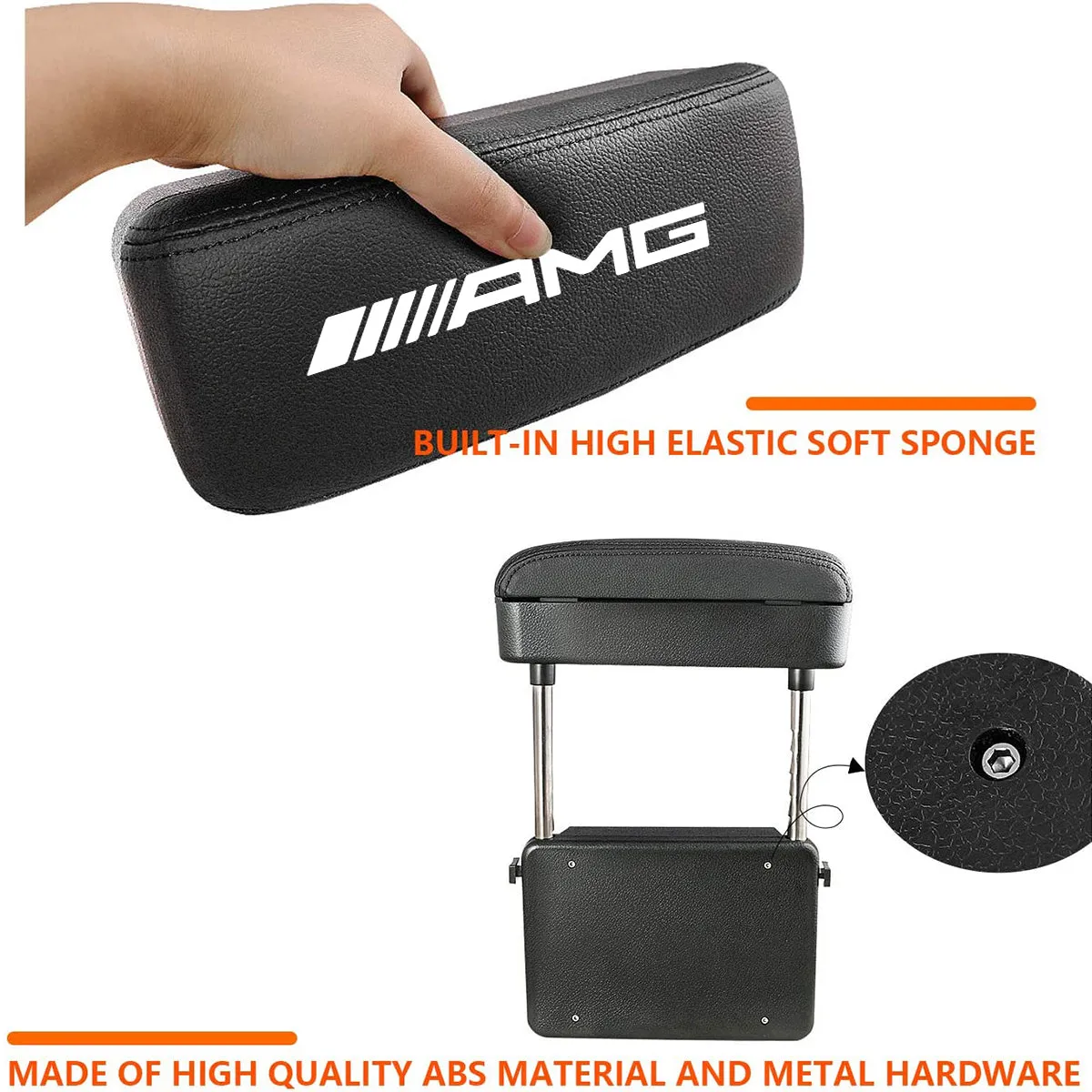 Armrest Box Protector for Center Console, Armrest Extender General Motors Elbow & Forearm Wrist Rest Support Adjustable Height Comfort Pads