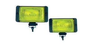 Autogear Rectangular 12V Fog Lights - Yellow