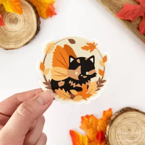 Autumn Fairy Kitty Vinyl Sticker