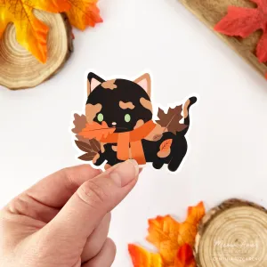 Autumn Tortie Cat Vinyl Sticker