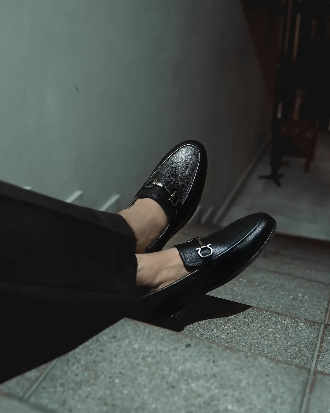 Black Leather Classic Horsebit