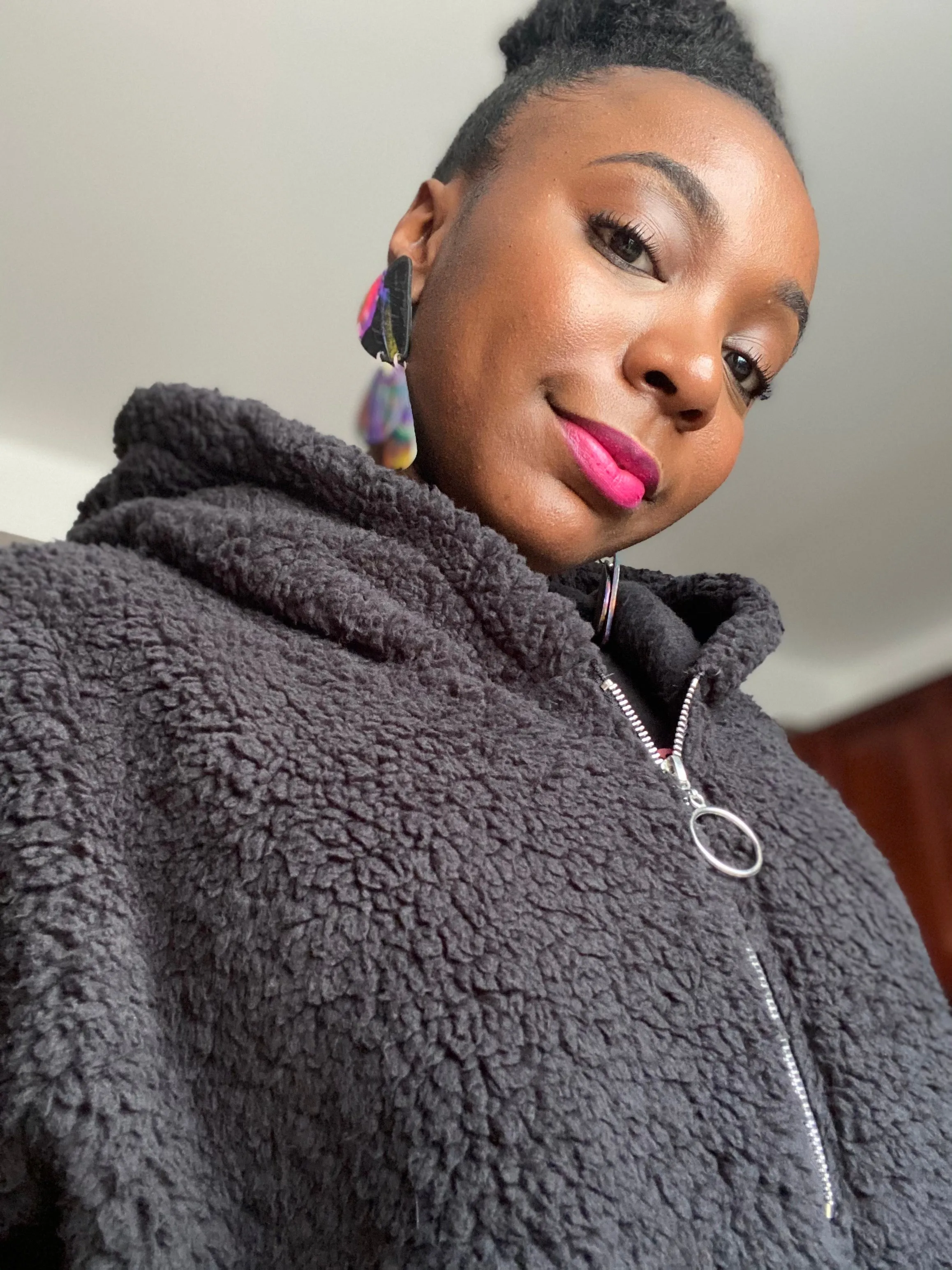 Black Sherpa Hoodie