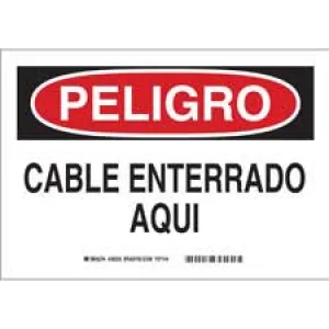 Brady Bilingual DANGER Cable Brd Here Sign/ Buy online