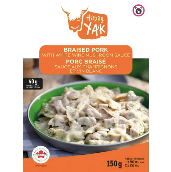 Braised Pork with White Wine Mushroom Sauce