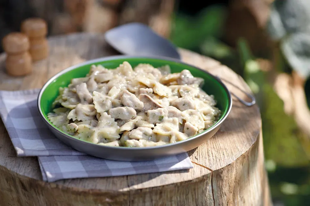 Braised Pork with White Wine Mushroom Sauce