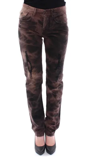 Brown Cotton Regular Fit STYLISH Jeans