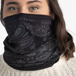 Buff merino Lightweight Cashmere Neck Warmer - Black