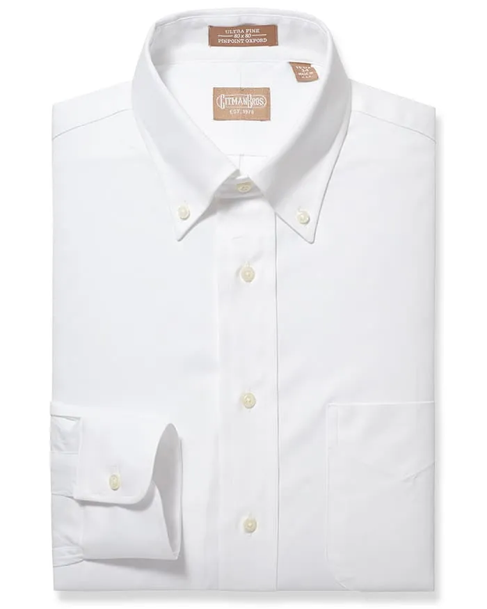 Button Down Pinpoint White - Classic