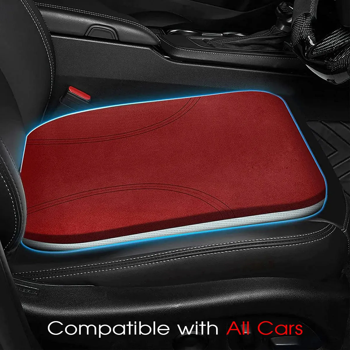 Car Seat Cushion, Custom Fit For Your Cars, Car Memory Foam Seat Cushion, Heightening Seat Cushion, Seat Cushion for Car and Office Chair FJ19999