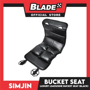 Car Seat Cushion, Luxury Bucket Front Seat 35cm Universal For All Cars (Black) Leather Auto Seat Cover Pad, Pain Relief Cushion For Car Driver Seat, Office Chair, Home Use