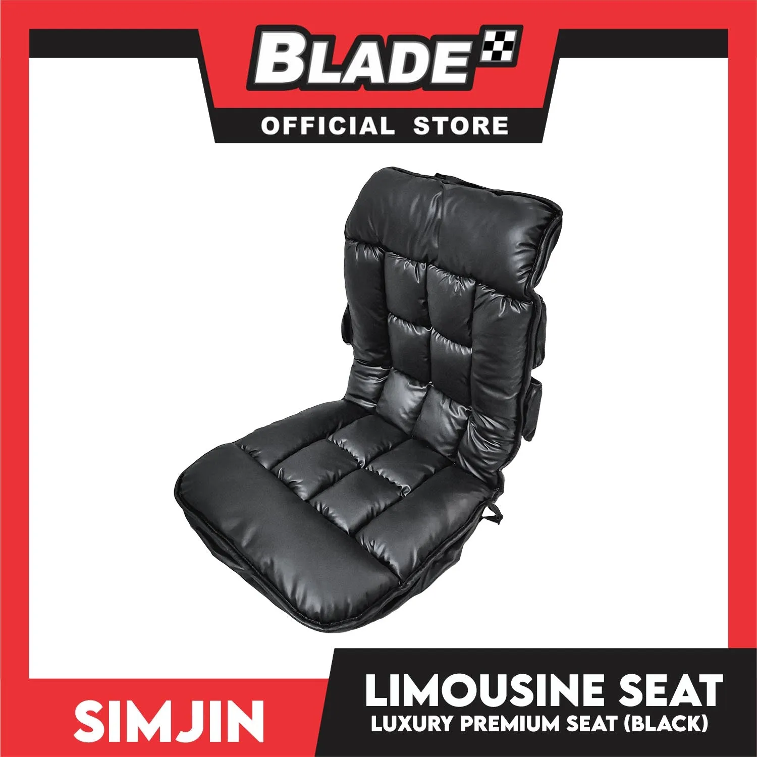 Car Seat Cushion, Luxury Premium Seat Universal For All Cars 132cm (Black) Leather Auto Seat Cover Pad, Pain Relief Cushion For Car Driver Seat, Office Chair, Home Use