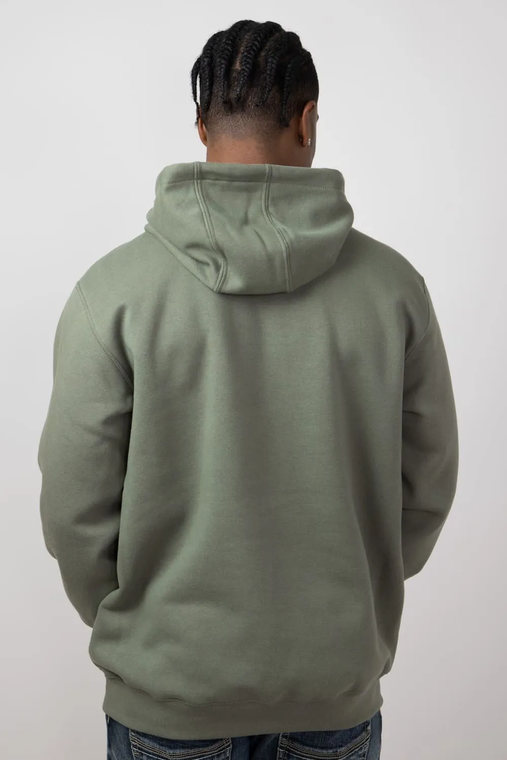 Carhartt Rain Defender Loose Fit Midweight Logo Graphic Sweatshirt for Men in Dusty Olive | 106793-DOV-OLIVE