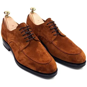Carmina Shoemaker Split Toe Derby - Tobacco Suede - Made in Spain