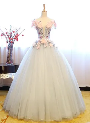 Charming Ball Sweet 16 Dress with Flower, Party Gowns