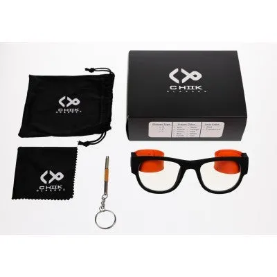 Chiik Glasses - UV400 Protection Flexible Clear Lense Glasses (Orange)