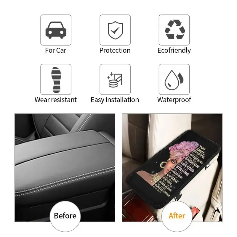 Christianartbag Armrest Accessories Car, Enhance Comfort and Protect Your Armrest with the African American Center Console Armrest Pad, CAB06260923.
