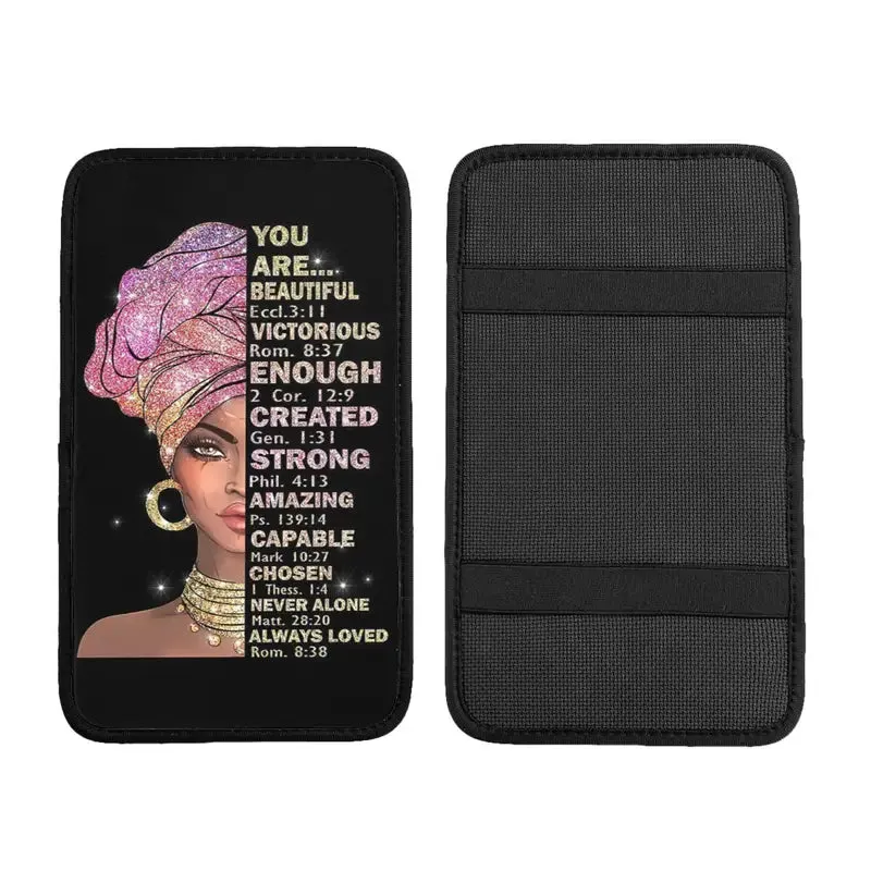 Christianartbag Armrest Accessories Car, Enhance Comfort and Protect Your Armrest with the African American Center Console Armrest Pad, CAB06260923.