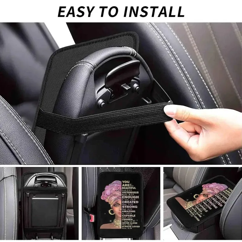 Christianartbag Armrest Accessories Car, Enhance Comfort and Protect Your Armrest with the African American Center Console Armrest Pad, CAB06260923.