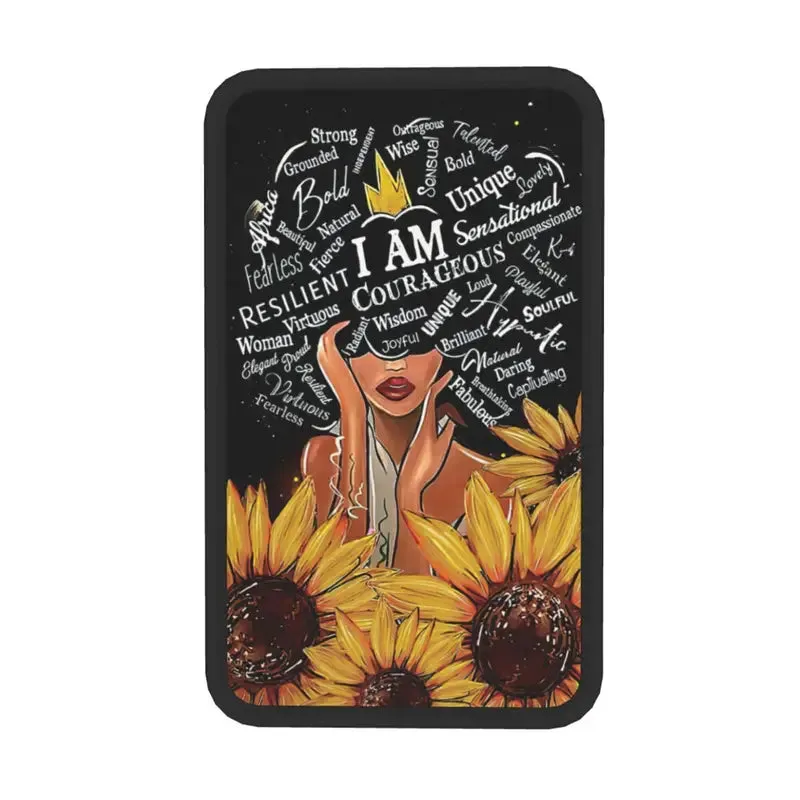 Christianartbag Armrest Accessories Car, Enhance Comfort and Protect Your Armrest with the African American Sunflower Center Console Armrest Pad, CAB08260923.