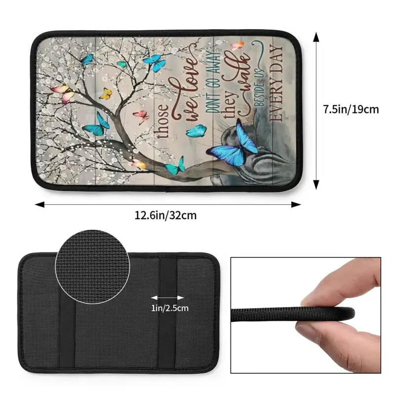 Christianartbag Armrest Accessories Car, Enhance Comfort and Protect Your Armrest with the Butterfly Center Console Armrest Pad, CAB01260923.