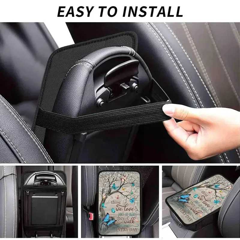 Christianartbag Armrest Accessories Car, Enhance Comfort and Protect Your Armrest with the Butterfly Center Console Armrest Pad, CAB01260923.