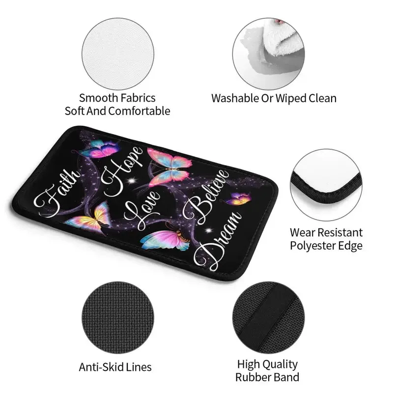 Christianartbag Armrest Accessories Car, Faith Hope Love, Enhance Comfort and Protect Your Armrest with the Butterfly Center Console Armrest Pad, CAB02260923.