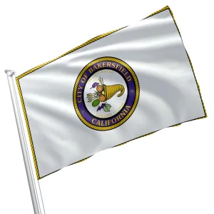 City of Bakersfield California State Kern County USA United States of America Flag Banner