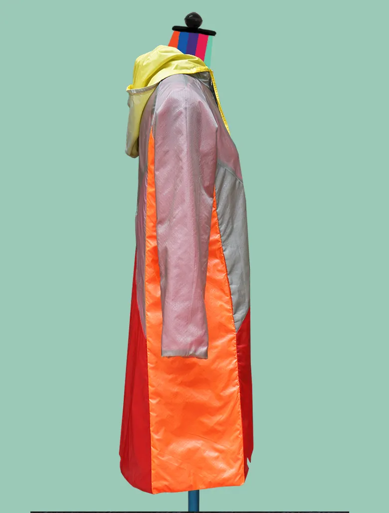 Color-Block Raincoat In Pinks