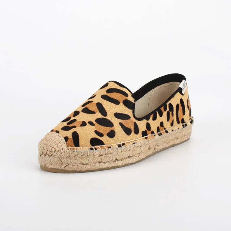 Comfortable leather low-top flat heel women's shoes